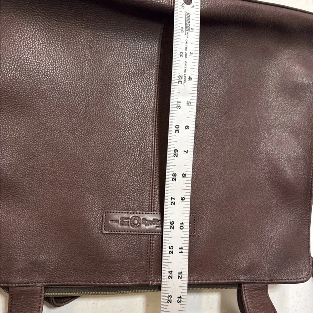 Vintage Large Fossil Tan Brown Leather Shoulder Bag Satchel Laptop Bag